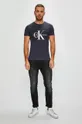 Calvin Klein Jeans - Pánske tričko tmavomodrá