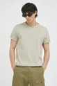 beżowy G-Star Raw t-shirt bawełniany