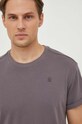G-Star t-shirt bawełniany szary D16396.B353