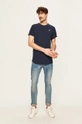 G-Star Raw t-shirt bawełniany D16396.B353 granatowy