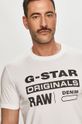 biały G-Star Raw - T-shirt D14143.336.110 Męski
