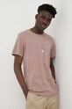 Bavlněné tričko G-Star Raw D16411.336 hnědá AA00