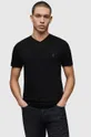 czarny AllSaints – T-shirt TONIC V-NECK Męski