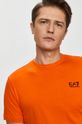 oranžová Bavlnené tričko EA7 Emporio Armani