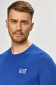 темно-синій Бавовняна футболка EA7 Emporio Armani