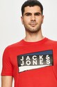 Jack & Jones - T-shirt czerwony 12172246