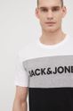 Bavlněné tričko Jack & Jones bílá