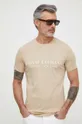 Armani Exchange t-shirt beżowy