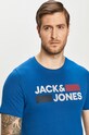 Jack & Jones T-shirt bawełniany niebieski 12151955..