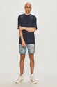 Bavlnené tričko Jack & Jones 12185628 tmavomodrá AA00