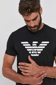 Бавовняна футболка Emporio Armani чорний 8N1TN5.1JPZZ