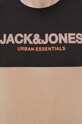 Pamučna majica Jack & Jones 12190452.Crockery bež