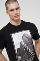 μαύρο Only & Sons - Βαμβακερό μπλουζάκι