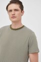 Хлопковая футболка Selected Homme зелёный 16080129.WinterMoss