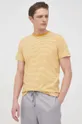 żółty Selected Homme t-shirt bawełniany