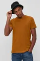 brązowy Solid T-shirt bawełniany