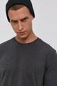 Solid T-shirt bawełniany szary 21103651.798288