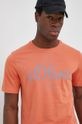 svetlo oranžová Bavlnené tričko s.Oliver