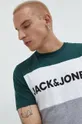 πράσινο Βαμβακερό μπλουζάκι Jack & Jones