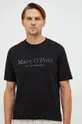 Бавовняна футболка Marc O'Polo чорний