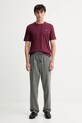 Marc O'Polo t-shirt bawełniany B21201251054 bordowy AA00