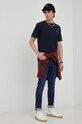 Marc O'Polo tricou din bumbac B21201251054 bleumarin AA00