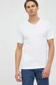 λευκό Βαμβακερό μπλουζάκι BOSS 3-pack Ανδρικά
