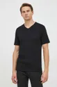 μαύρο Βαμβακερό μπλουζάκι BOSS 3-pack