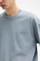Bombažna kratka majica AllSaints UNDERGROUND SS CREW turkizna