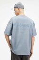 AllSaints t-shirt bawełniany UNDERGROUND SS CREW turkusowy MG386W