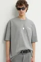 szary AllSaints t-shirt bawełniany UNDERGROUND SS CREW
