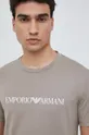 béžová Bavlnené tričko Emporio Armani