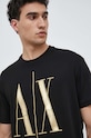 Armani Exchange t-shirt bawełniany czarny 8NZTPQ.ZJH4Z.NOS