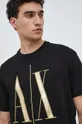 črna Bombažna kratka majica Armani Exchange