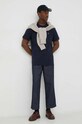 Les Deux tricou din bumbac LDM101007 bleumarin AA00