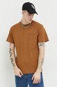 Solid t-shirt bawełniany brązowy 21107372.180933