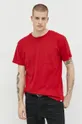 czerwony Solid t-shirt bawełniany