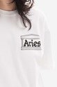 Aries t-shirt bawełniany Temple Ss Tee AR60000 biały