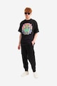 Aries cotton T-shirt Gong Temple SS Tee COAR60009 black AA00
