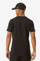 Βαμβακερό μπλουζάκι New Era Metallic Lakers μαύρο