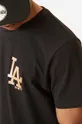 črna Bombažna kratka majica New Era Dodgers Metallic Print