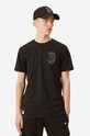 New Era t-shirt bawełniany Boston Red Sox Metallic Print nadruk czarny 12893117