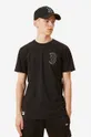 μαύρο Βαμβακερό μπλουζάκι New Era Boston Red Sox Metallic Print Ανδρικά
