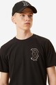 Odzież New Era t-shirt bawełniany Boston Red Sox Metallic Print 12893117 czarny