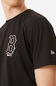 New Era t-shirt bawełniany Boston Red Sox Metallic Print czarny 12893117