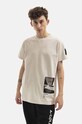A-COLD-WALL* t-shirt bawełniany Scan T-shirt nadruk beżowy ACWMTS074.