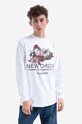PLEASURES longsleeve bawełniany Power Long nadruk biały P21NO002