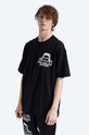 PLEASURES cotton T-shirt cotton black P21NO016