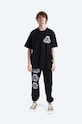 PLEASURES cotton T-shirt P21NO016 black AA00