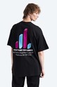 Clothing PLEASURES cotton T-shirt P21NO016 black